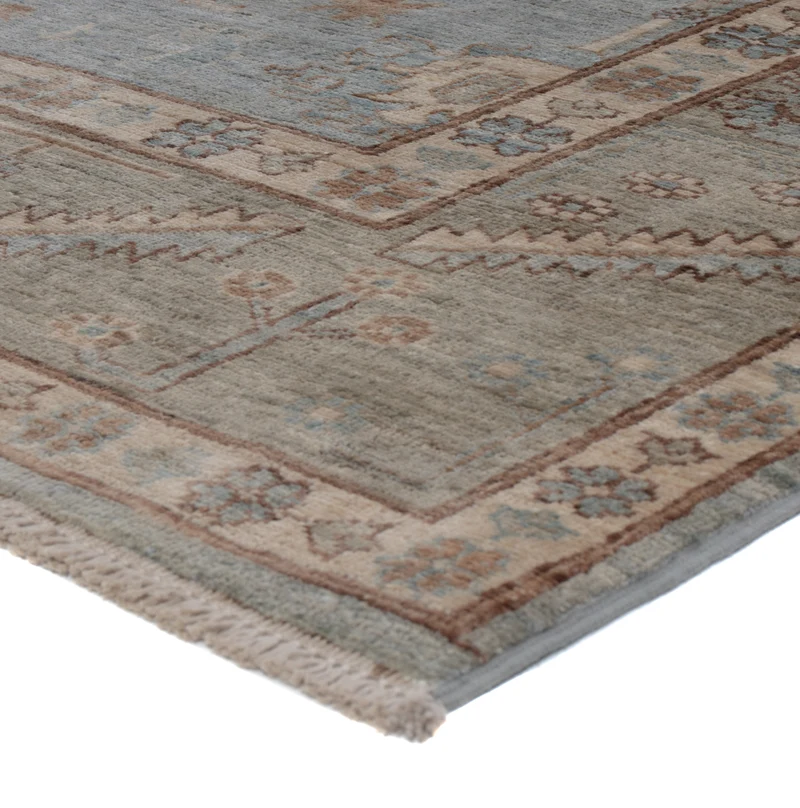 Usak Teppich 153x193cm - Orientteppich - hellblau