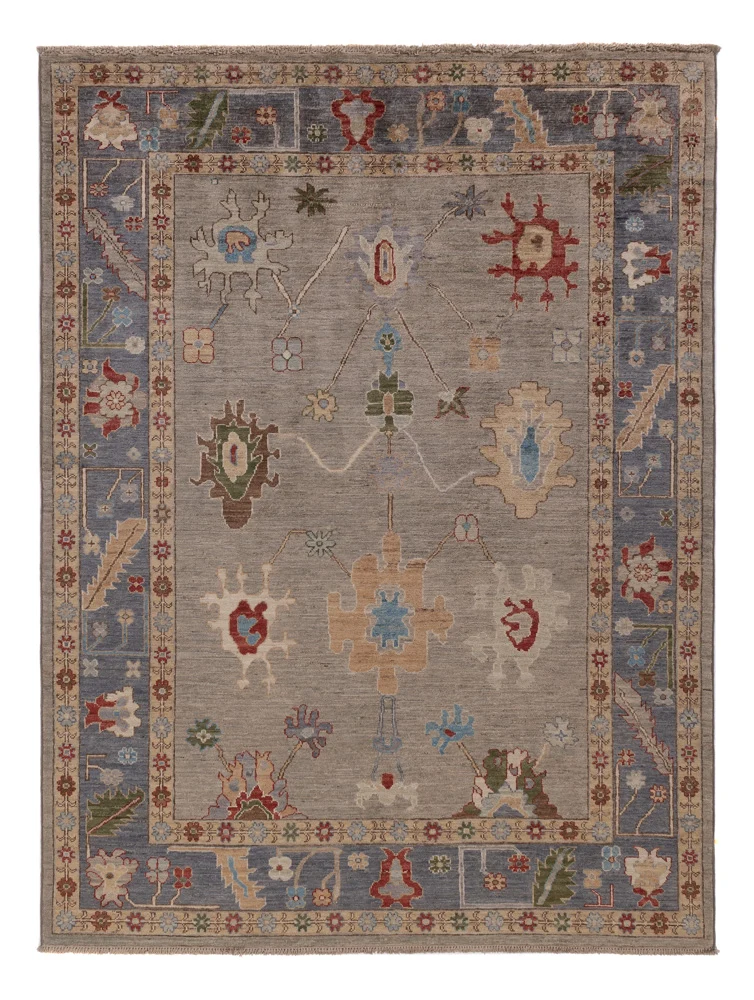 Usak Teppich 149x200cm - Orientteppich - dunkelbeige