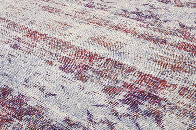 Teppich Vintage Grau Lila Blau Orange "Embrace" WECONhome