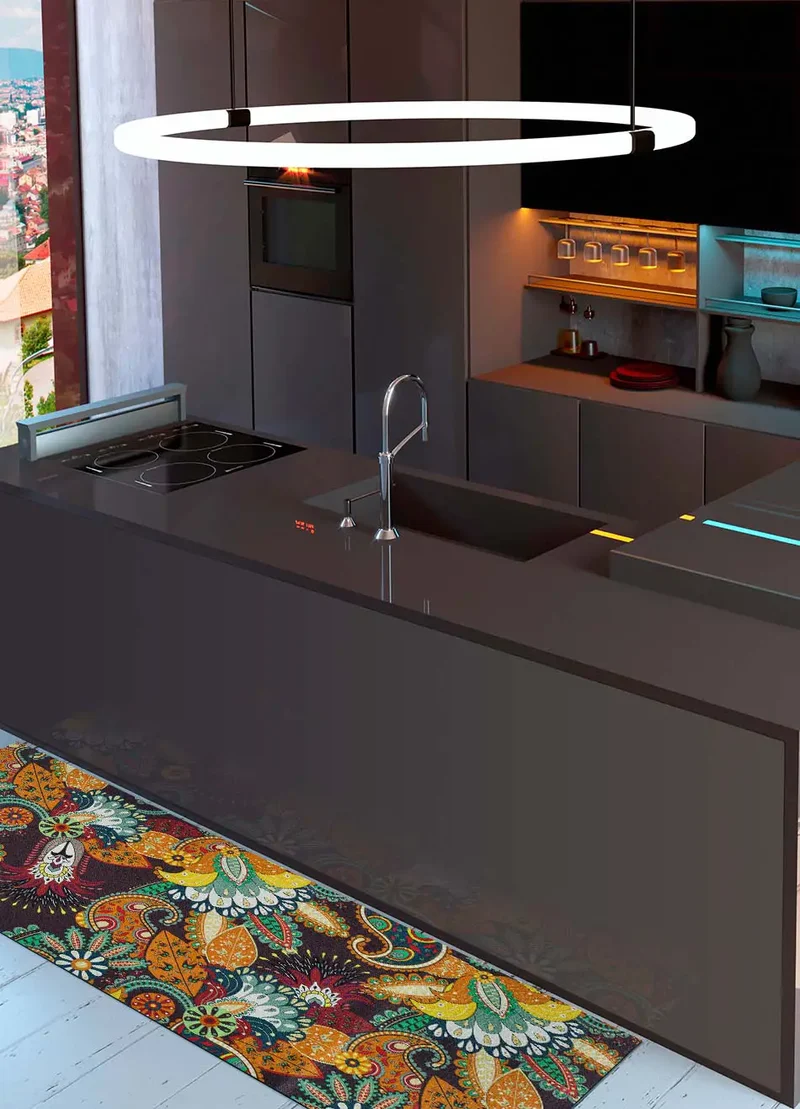 Alfombra de cocina antideslizante Ricci Paisley