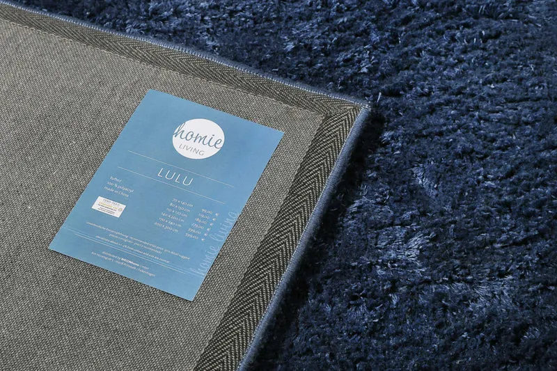 Teppich Blau Hochflor B-Ware "Lulu" Homie Living