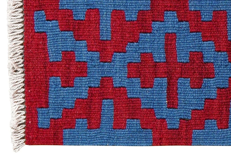 Kelim Gashgai · Handgewebt – Rot, 59x42 cm