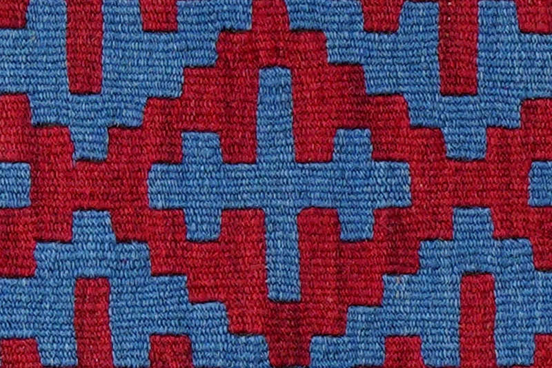 Kelim Gashgai · Handgewebt – Rot, 59x42 cm