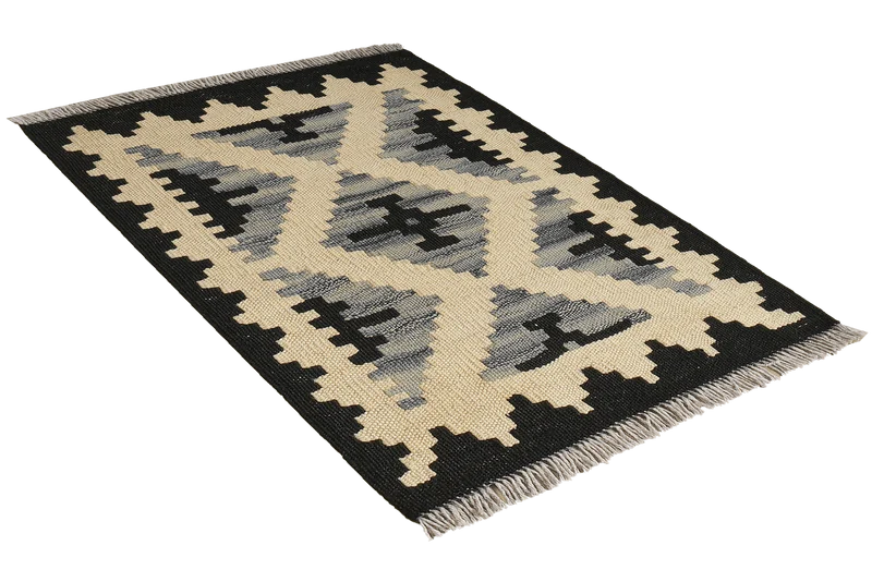 Kelim Gashgai · Handgewebt – Beige, 60x47 cm