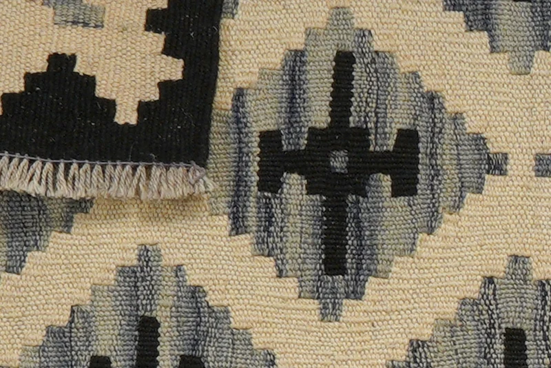 Kelim Gashgai · Handgewebt – Beige, 60x47 cm