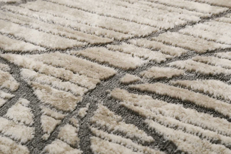 Esprit Teppich Grau Beige Vintage Kurzflor "Tera"