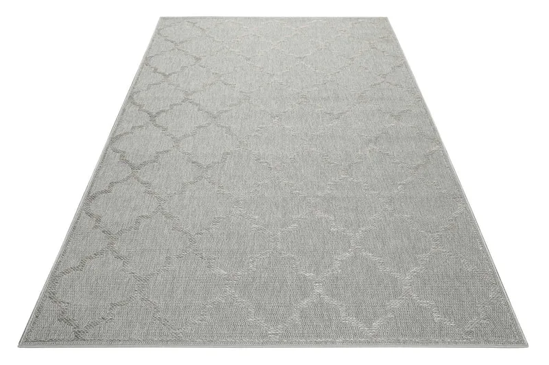 Outdoor Teppich Grau Silber "Gleamy" WECONhome