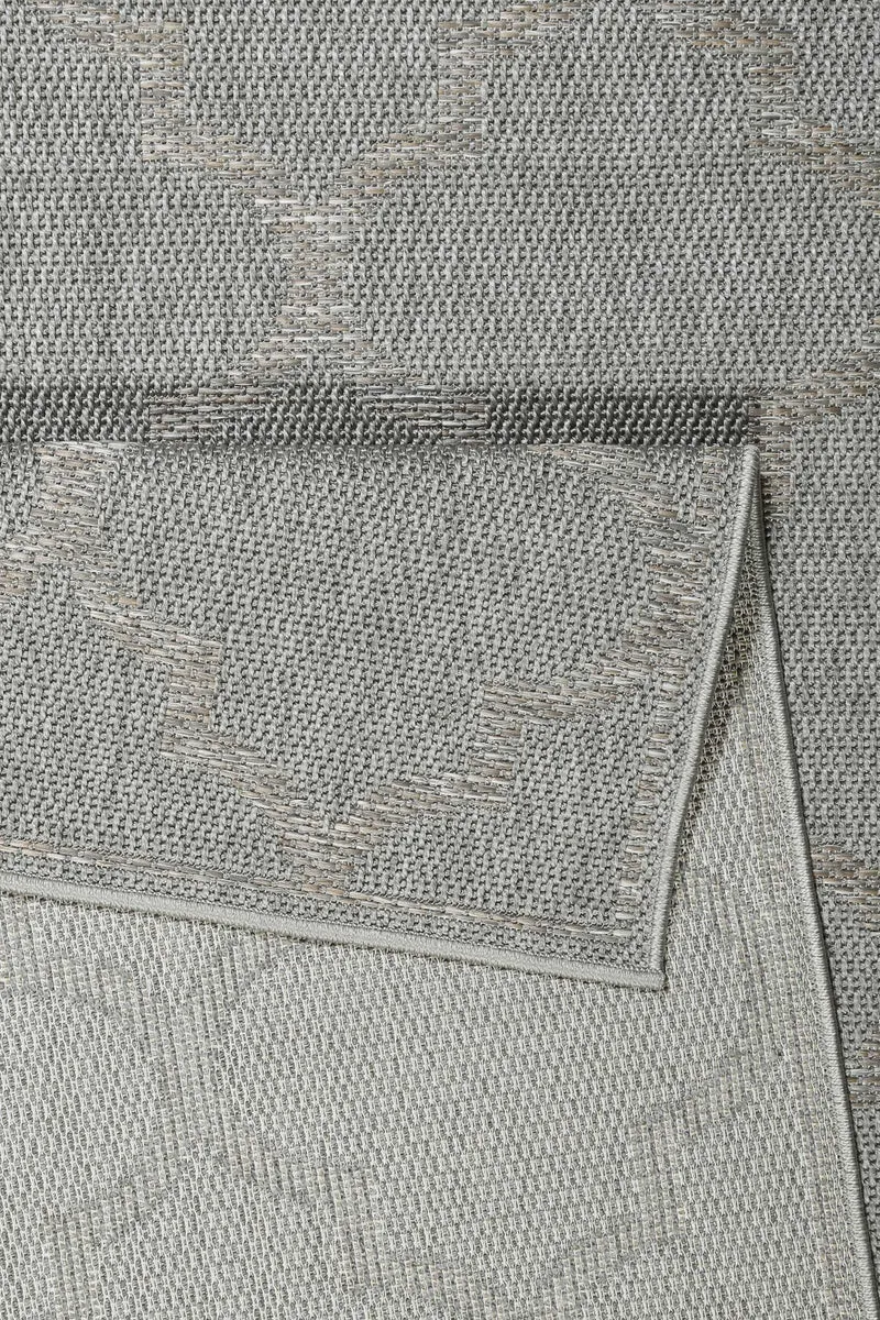Outdoor Teppich Grau Silber "Gleamy" WECONhome