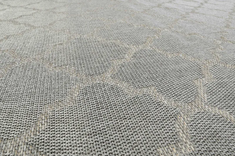 Outdoor Teppich Grau Silber "Gleamy" WECONhome