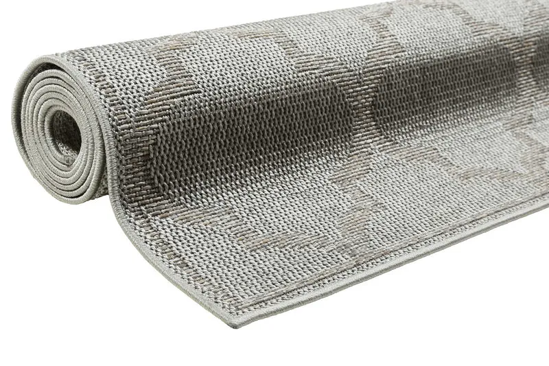 Outdoor Teppich Grau Silber "Gleamy" WECONhome