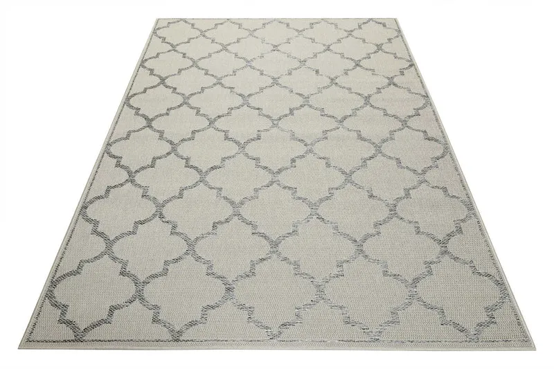 Outdoor Teppich Beige Grau "Gleamy" WECONhome