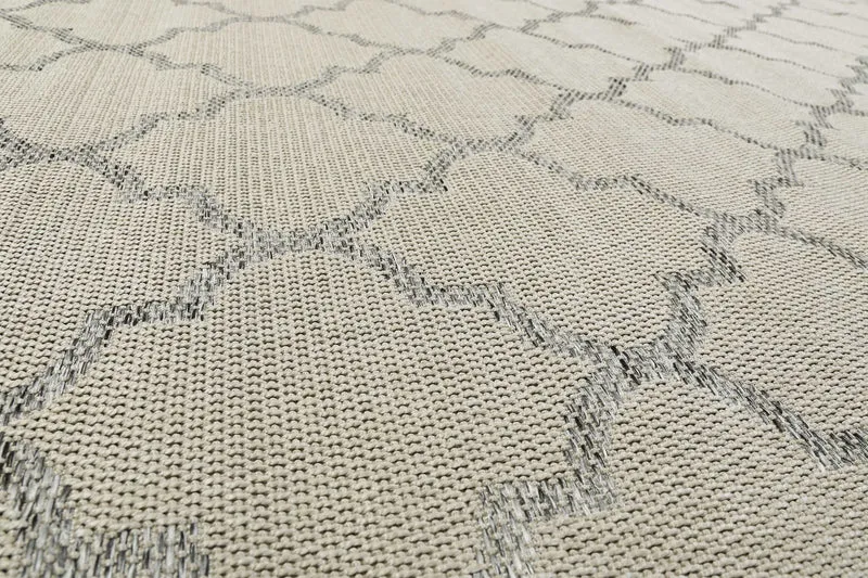 Outdoor Teppich Beige Grau "Gleamy" WECONhome