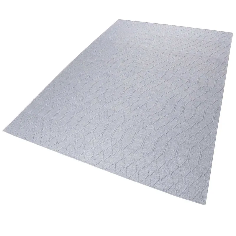 Esprit Kelim Teppich Hellblau aus Wolle "Lotte"