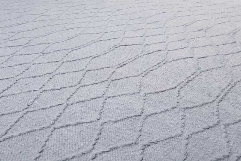 Esprit Kelim Teppich Hellblau aus Wolle "Lotte"