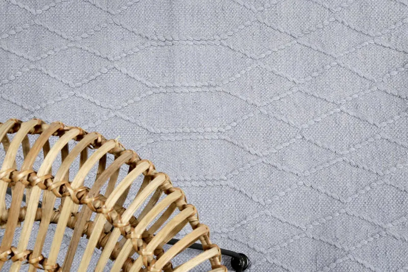 Esprit Kelim Teppich Hellblau aus Wolle "Lotte"