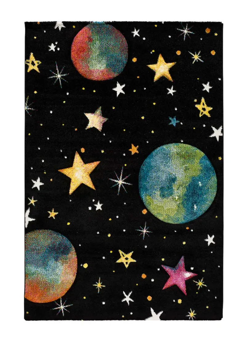 Alfombra infantil planetas Toys 22984 negro
