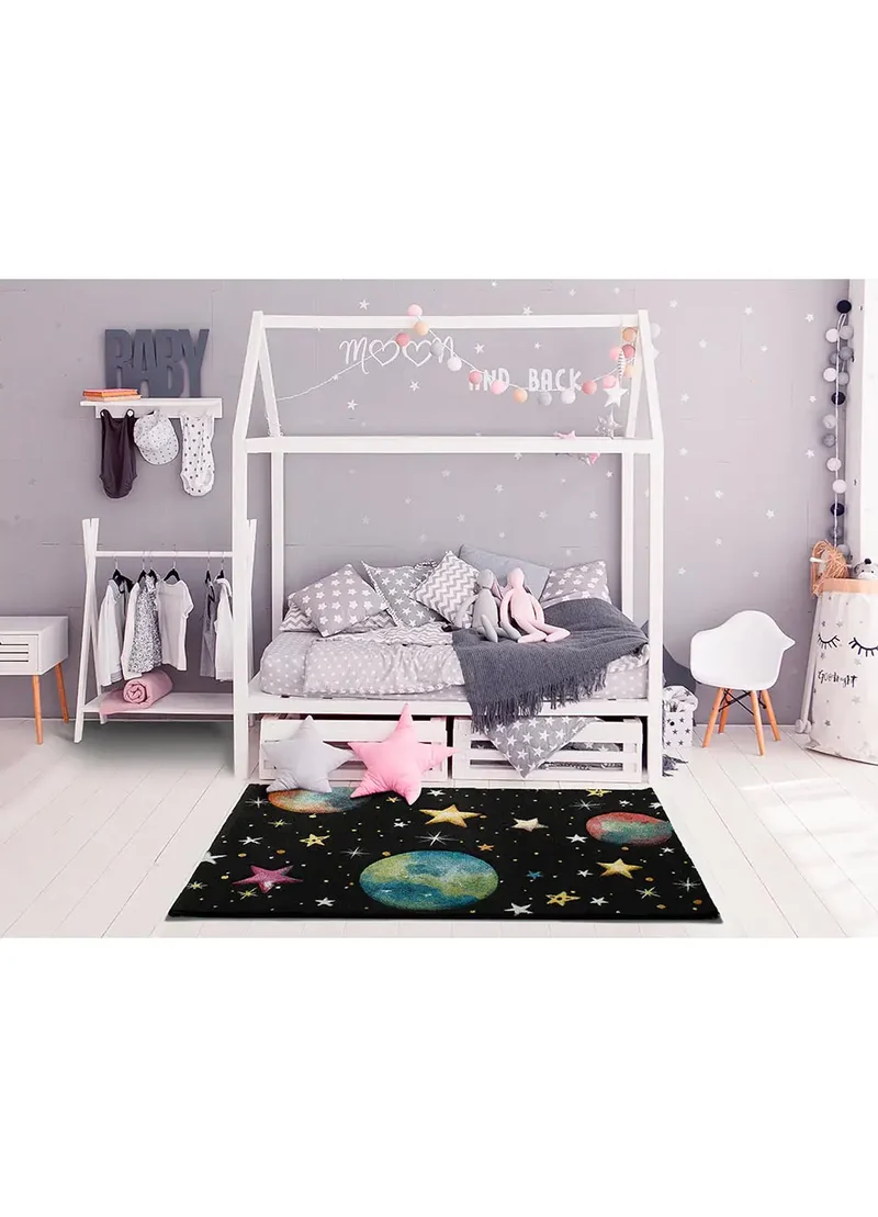 Alfombra infantil planetas Toys 22984 negro