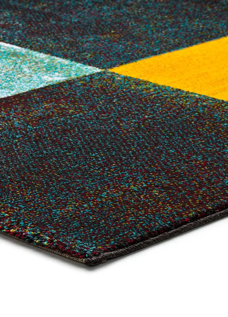 Alfombra geométrica a cuadros multicolor Moar 16187