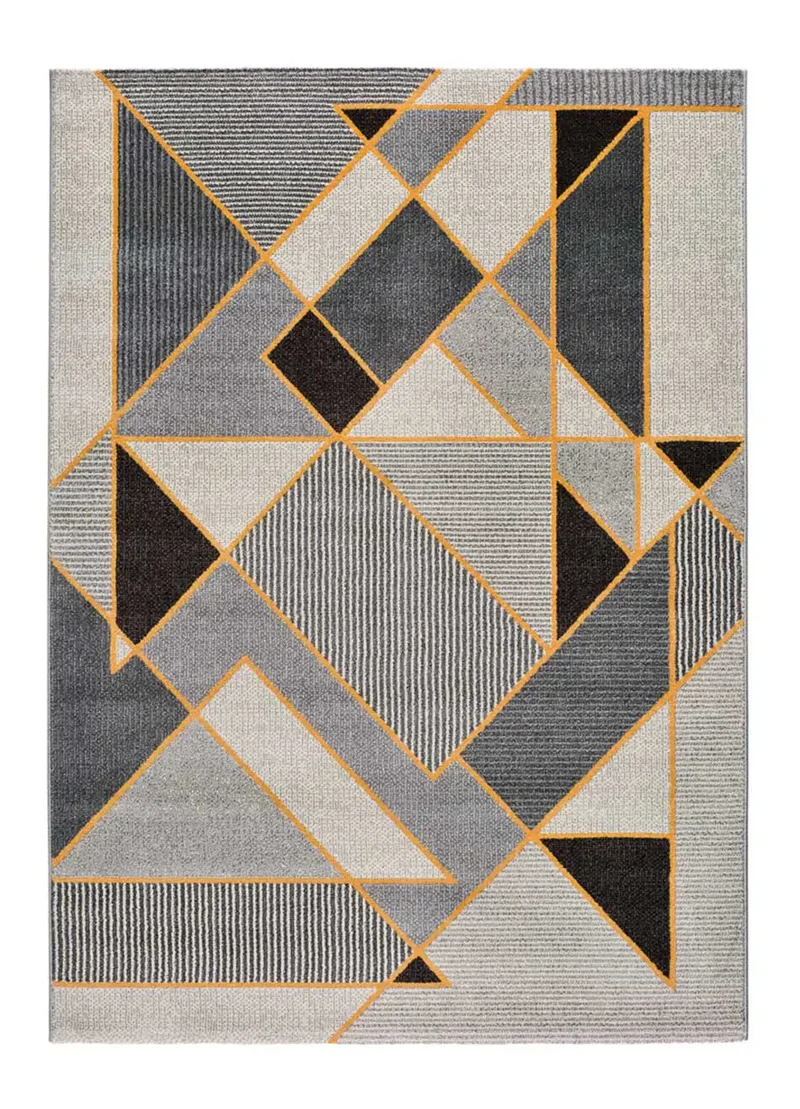 Alfombra geométrica Leo 12183 Gris