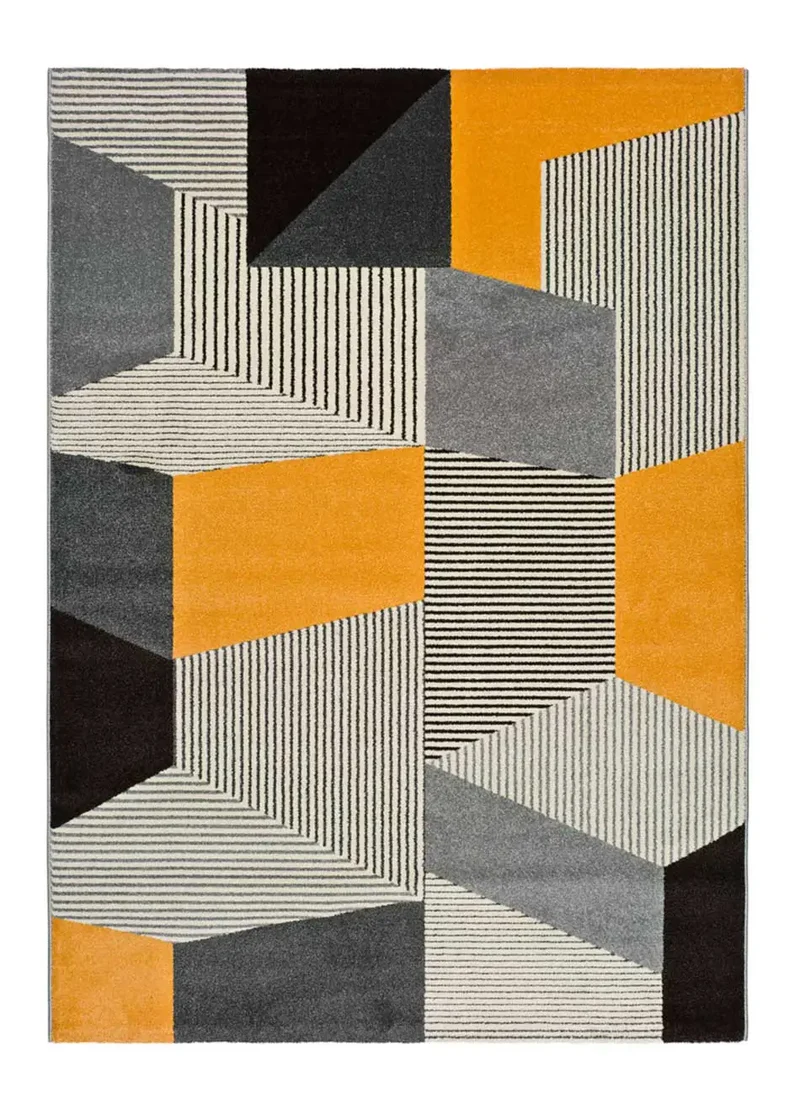 Alfombra geométrica Leo 12155 Gris