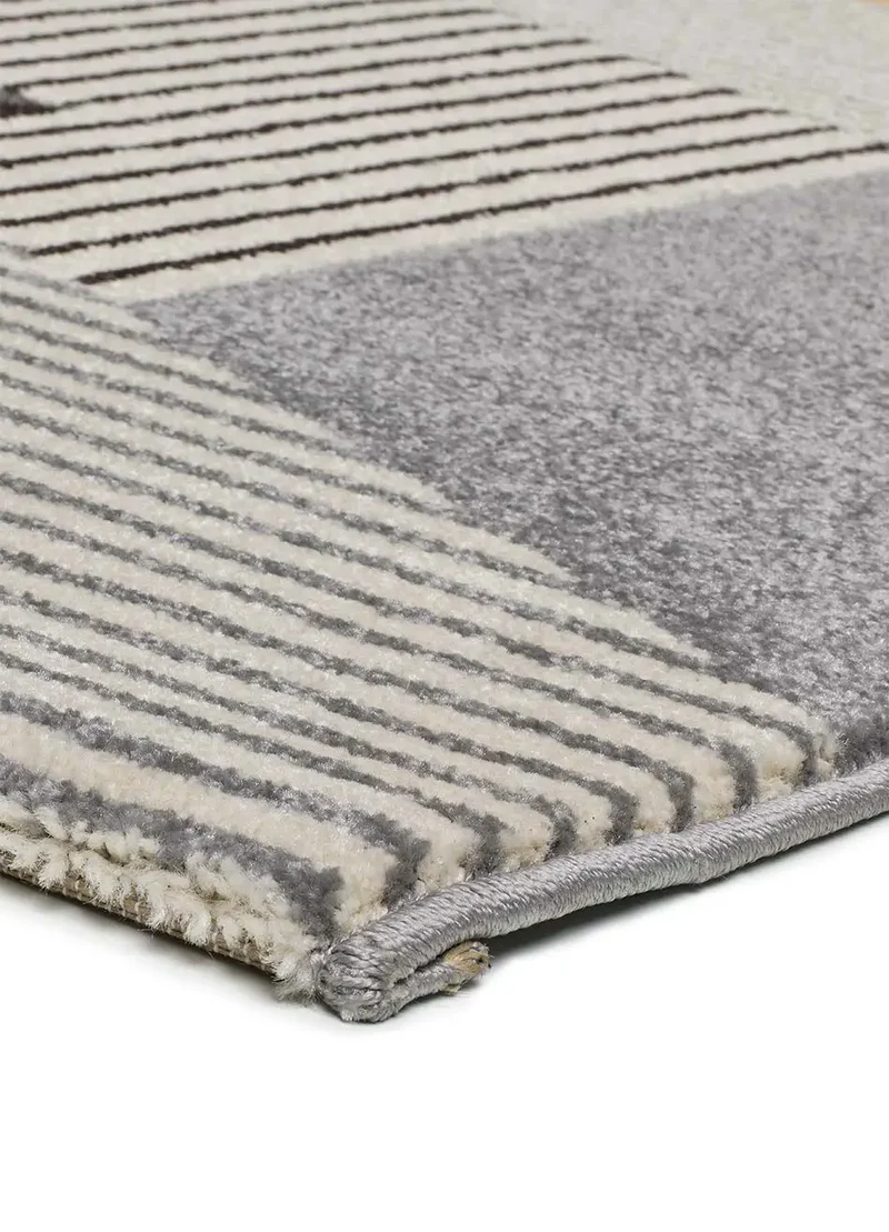 Alfombra geométrica Leo 12155 Gris