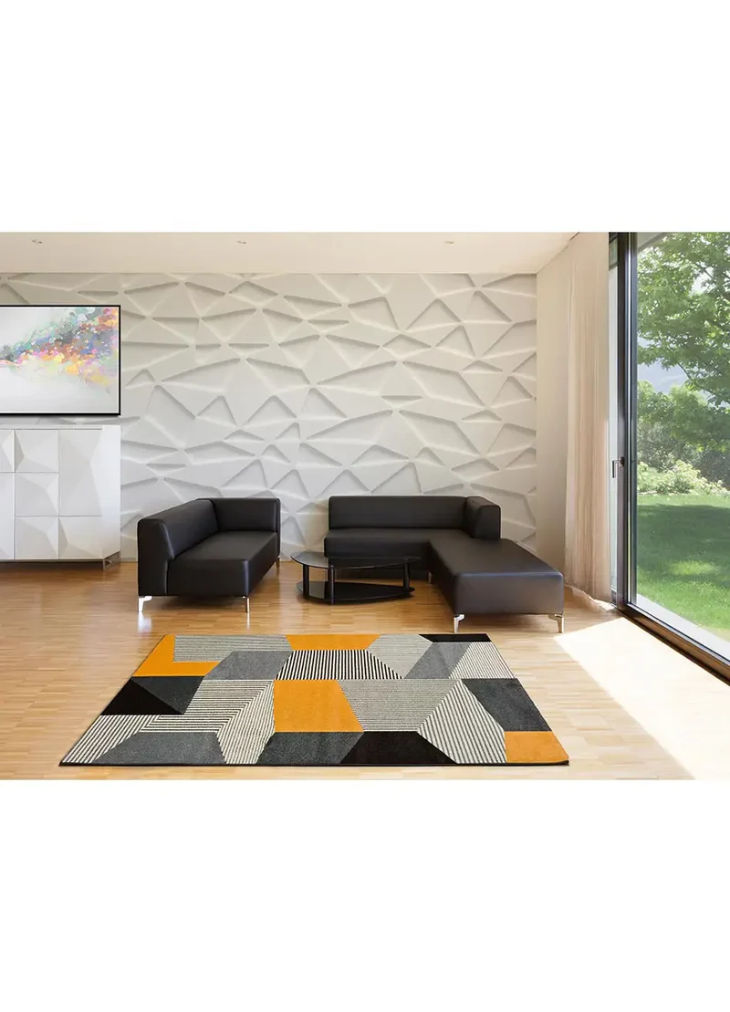Alfombra geométrica Leo 12155 Gris