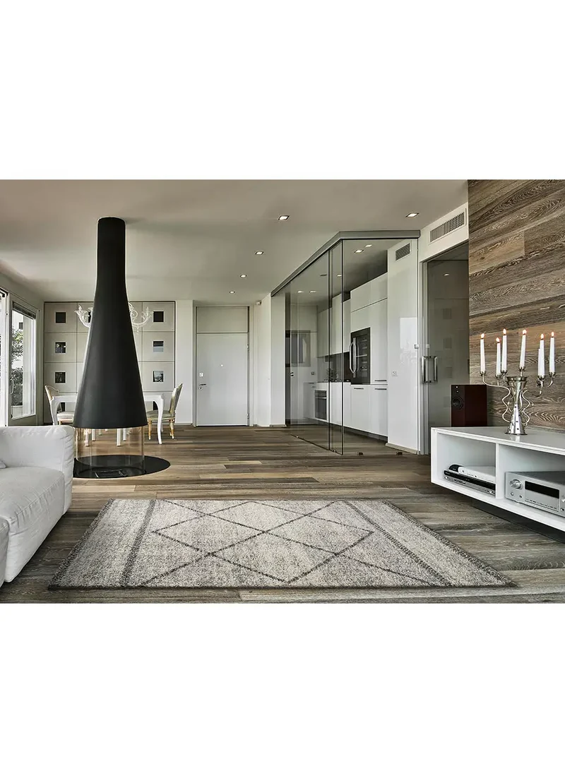 Alfombra shaggy gris Kasbah 8626