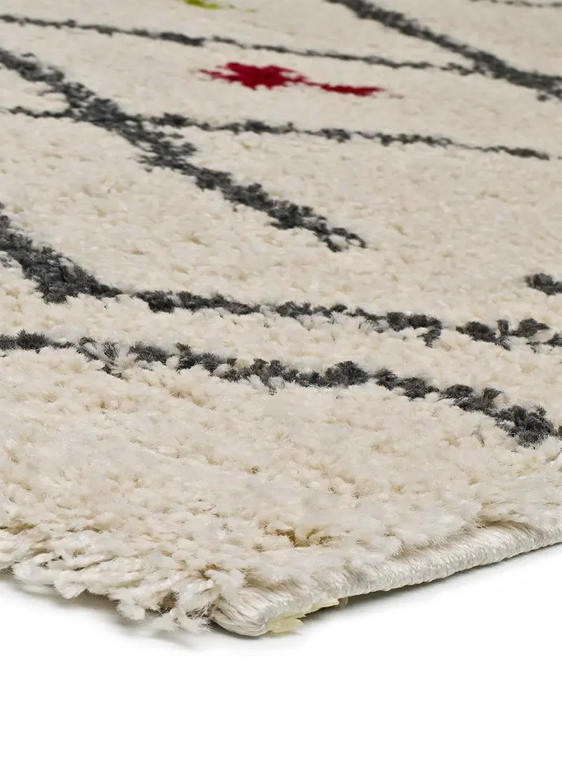 Alfombra shaggy bereber Kasbah 8612 Blanco