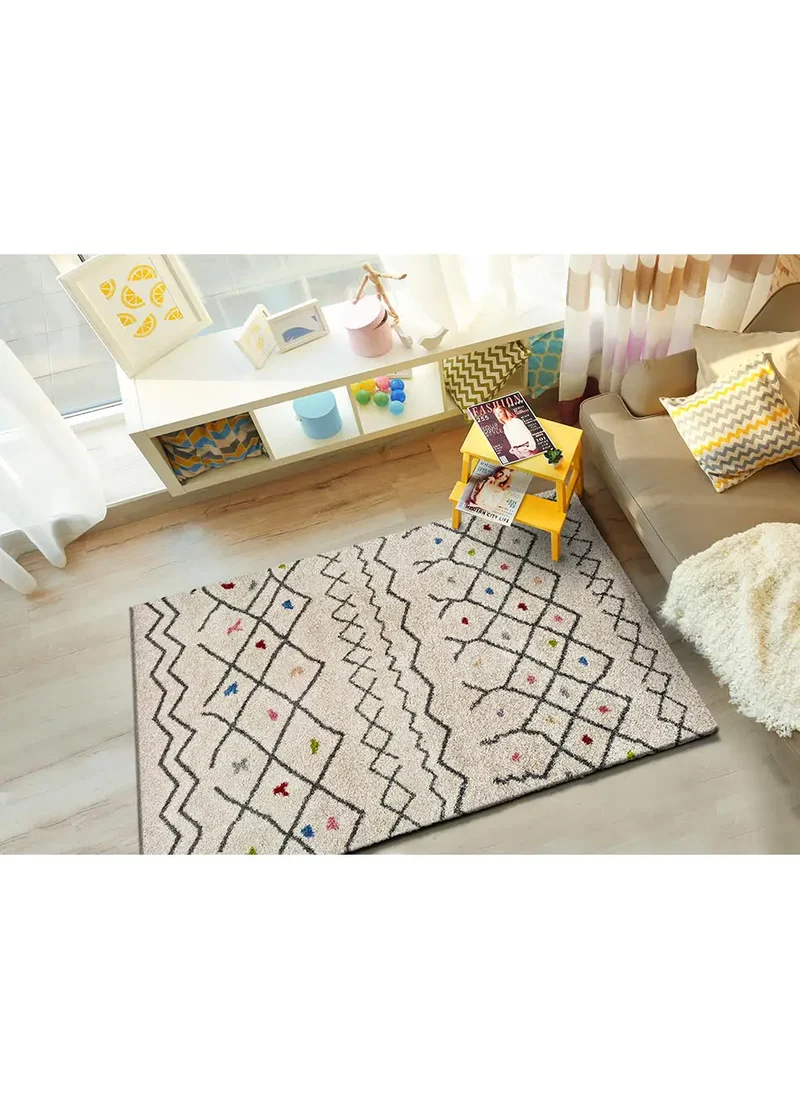 Alfombra shaggy bereber Kasbah 8612 Blanco