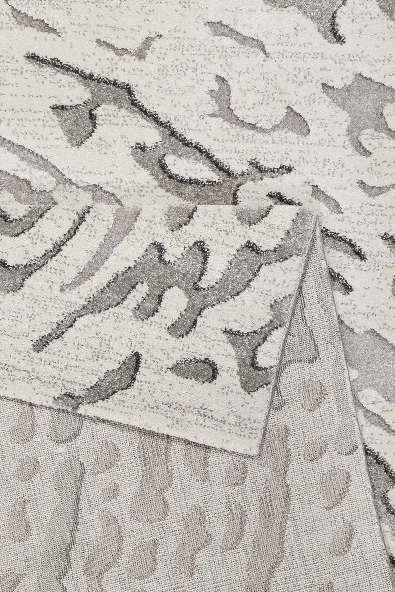 Teppich Grau Silber Kurzflor "Forest" WECONhome