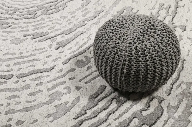 Teppich Grau Silber Kurzflor "Forest" WECONhome