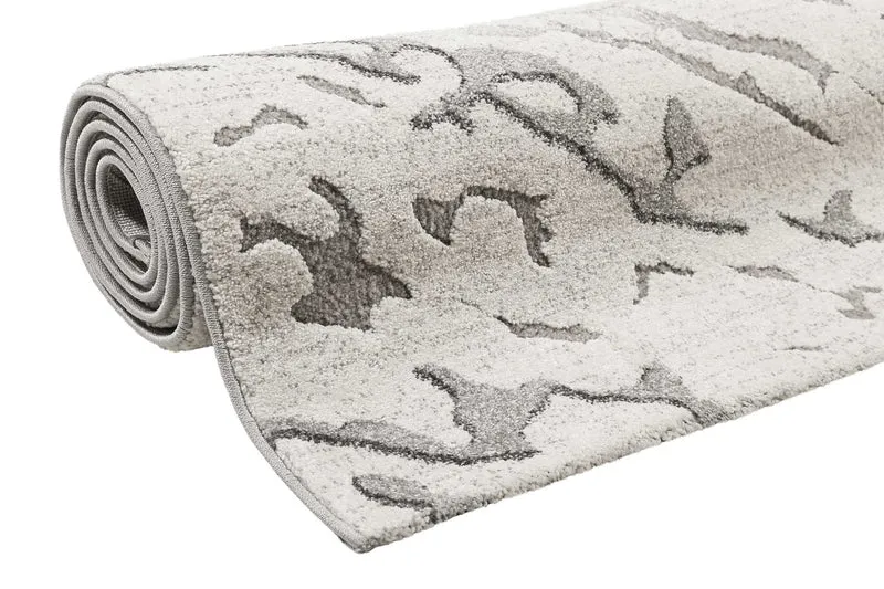 Teppich Grau Silber Kurzflor "Forest" WECONhome