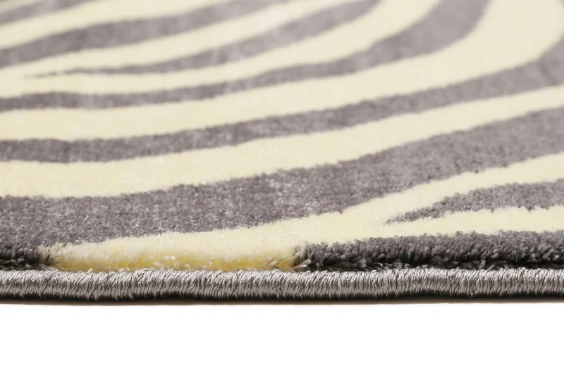 WECONhome Kurzflor Teppich "Zebra" grau creme