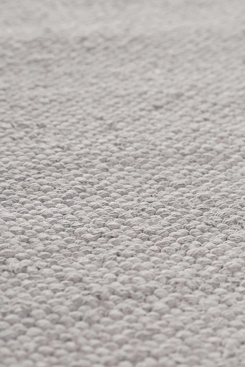 Esprit Kurzflor Teppich Hellgrau aus Baumwolle "Rainbow Kelim"