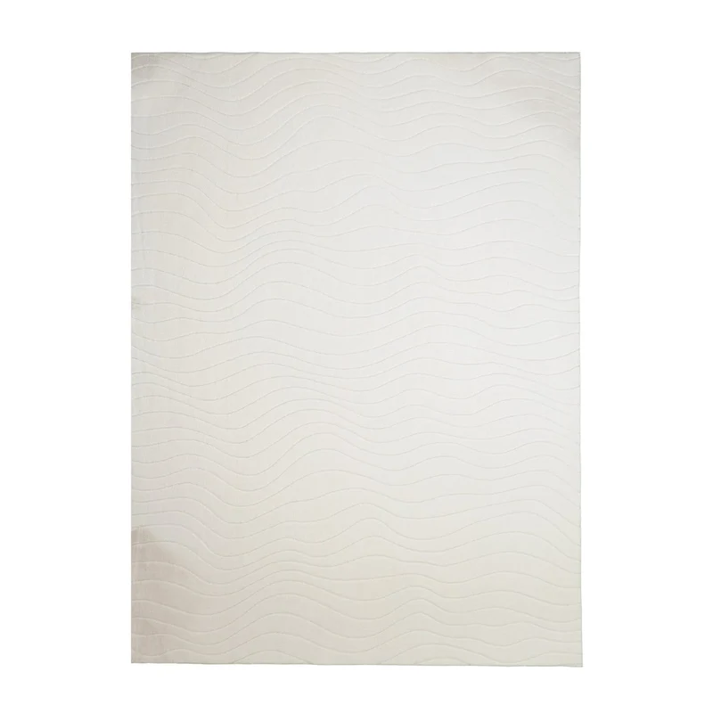 Teppich Wohnzimmer - Charm Waves Weiß