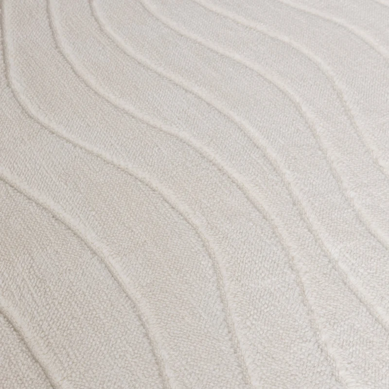 Teppich Wohnzimmer - Charm Waves Weiß