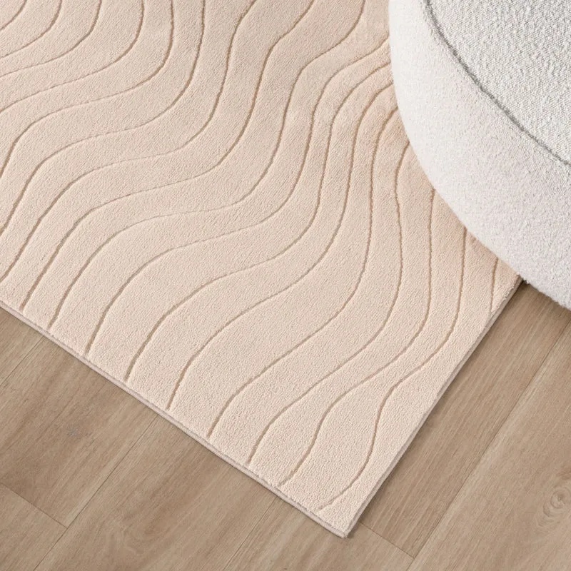 Teppich Wohnzimmer - Charm Waves Beige