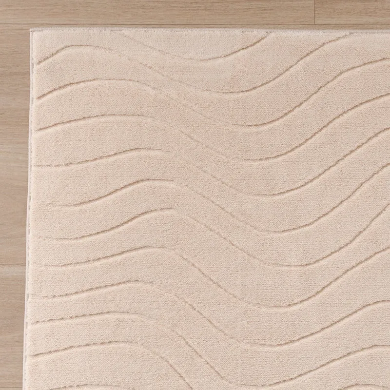 Teppich Wohnzimmer - Charm Waves Beige