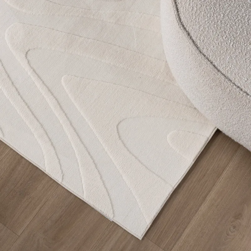 Teppich Wohnzimmer - Charm Shapes Weiß