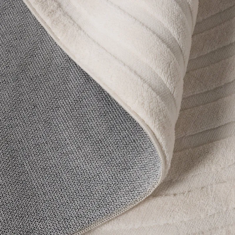 Teppich Wohnzimmer - Charm Curves Weiß
