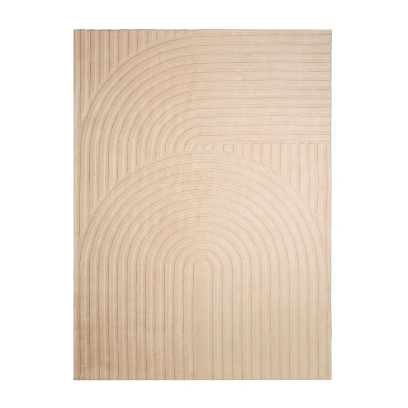 Teppich Wohnzimmer - Charm Curves Beige