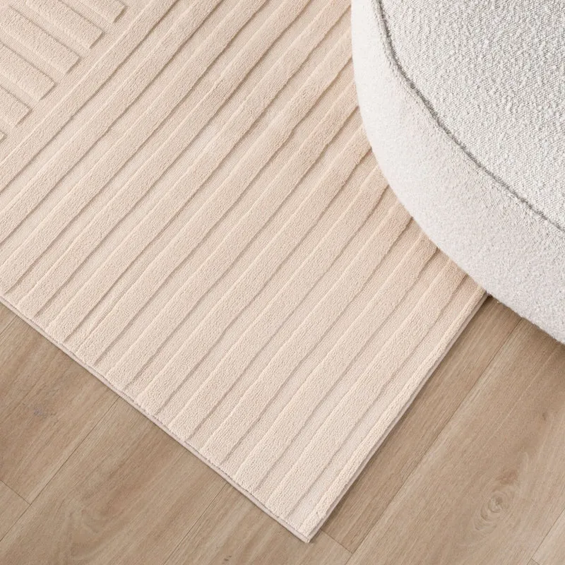 Teppich Wohnzimmer - Charm Curves Beige