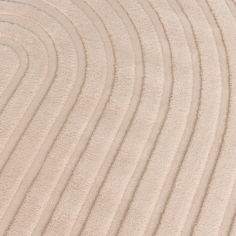 Teppich Wohnzimmer - Charm Curves Beige