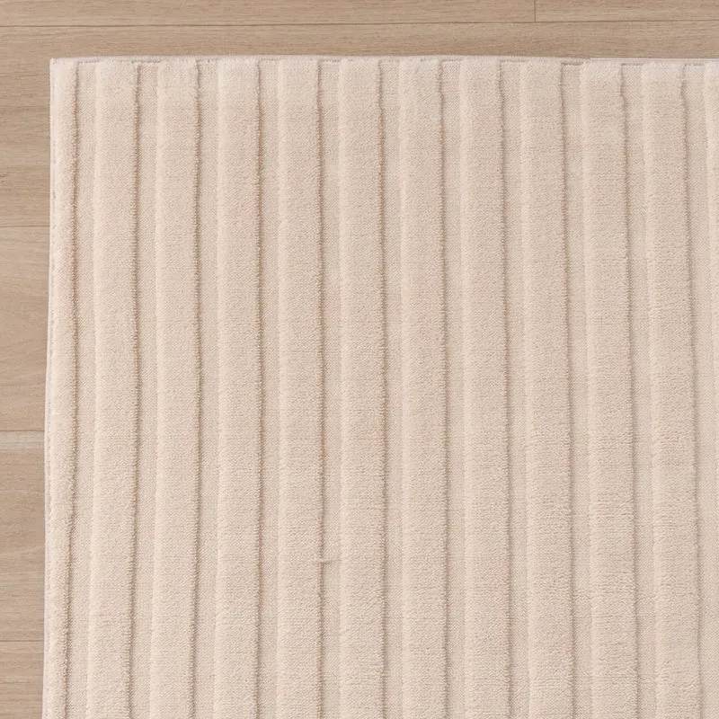 Teppich Wohnzimmer - Charm Curves Beige