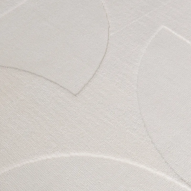 Teppich Wohnzimmer - Charm Circles Weiß