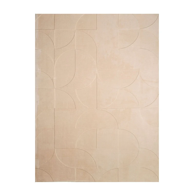 Teppich Wohnzimmer - Charm Circles Beige
