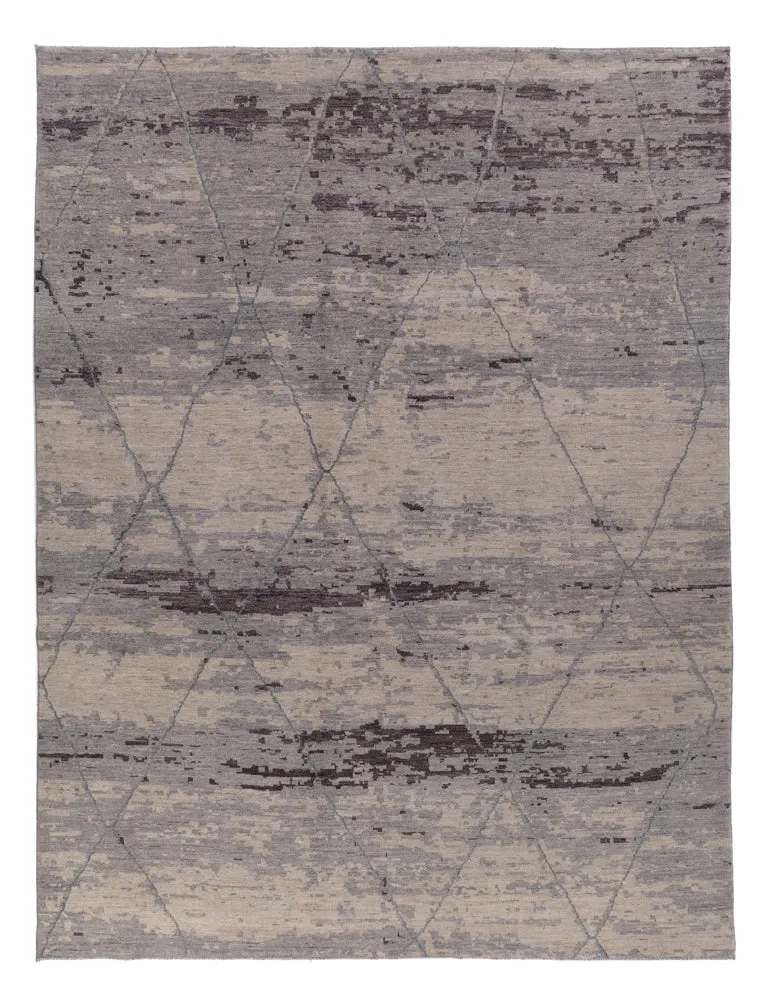 Berber Teppich 274x368cm - Wollteppich - dunkelgrau