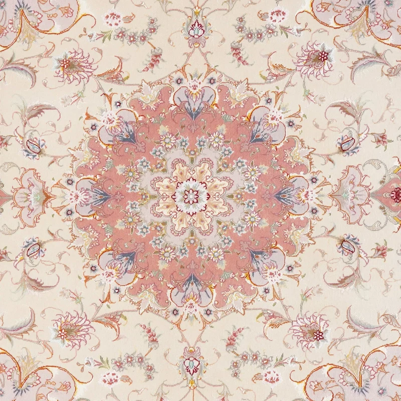 Tabriz 50 Raj · Handgeknüpft – Beige, 209x152 cm