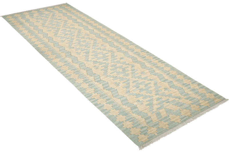Kelim Gashgai · Handgewebt – Beige, 252x85 cm
