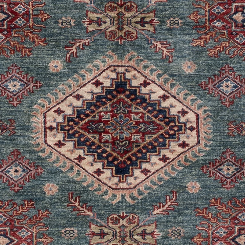 Kazak Teppich 171x240cm - Orientteppich - petrolblau